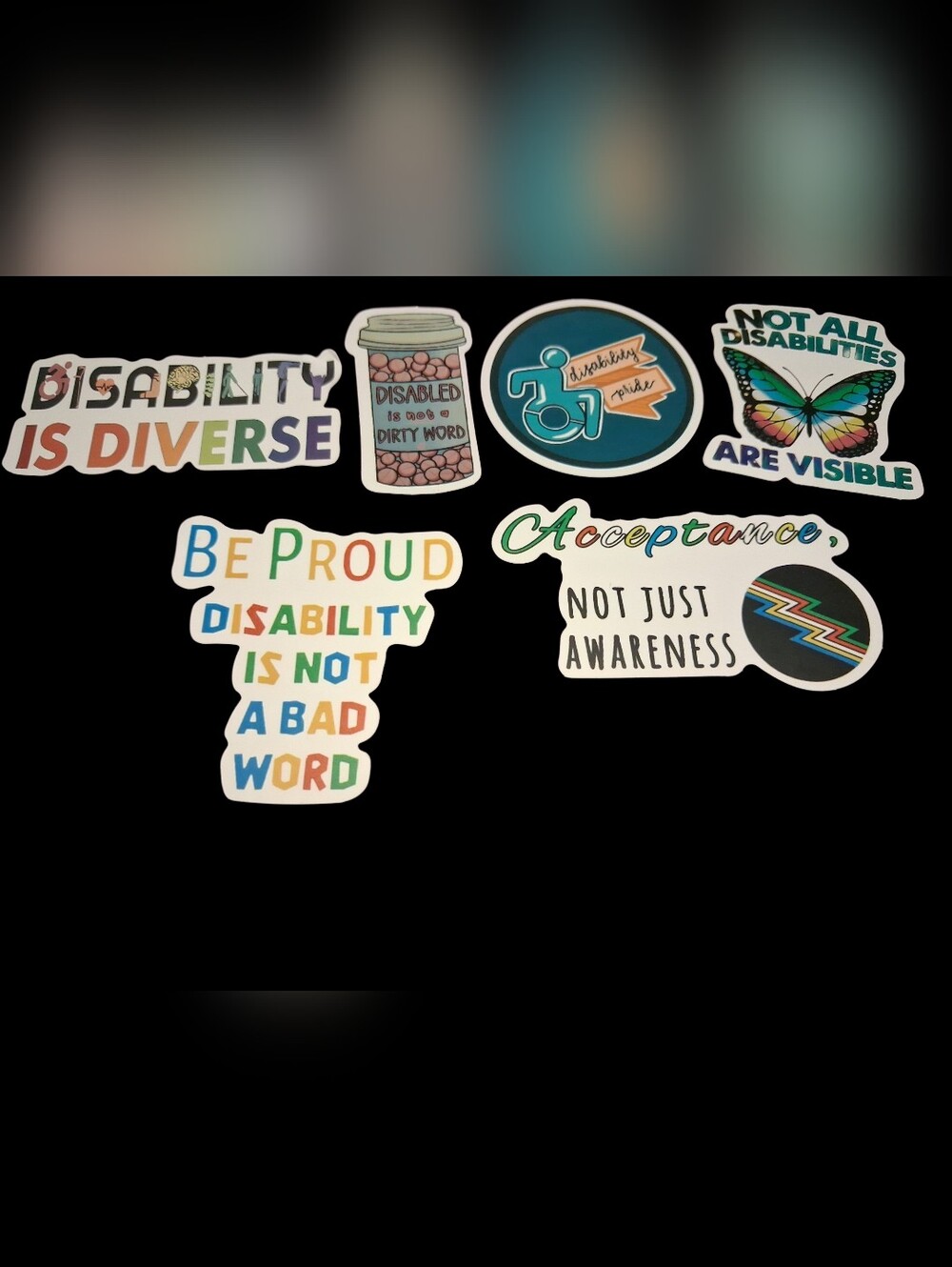 Disability Pride Sticker Set - Colorful Advocacy Designs